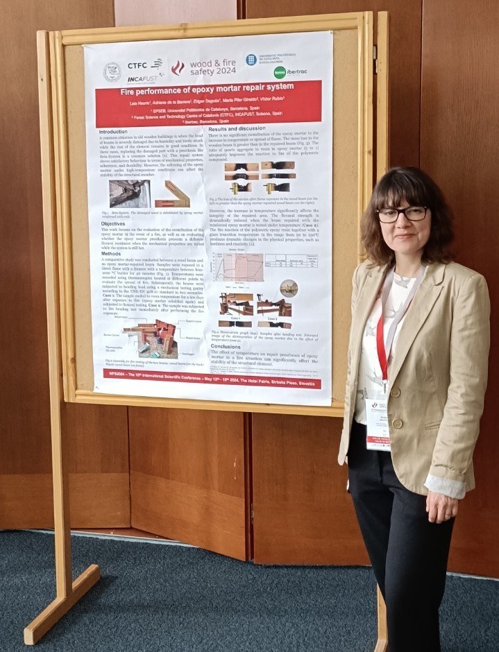 Professor María del Pilar Giraldo at the Wood & Fire Safety 2024 conference