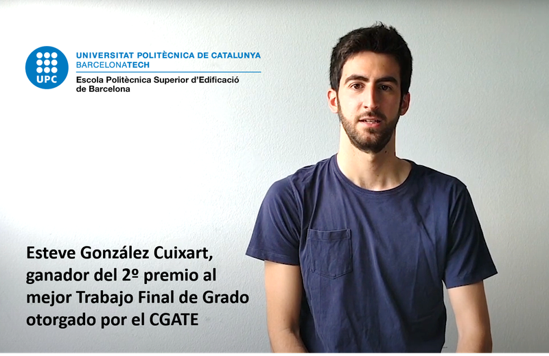 Esteve Gonzàlez Cuxart 2º premio al mejor Trabajo de Fin de Grado del CGATE